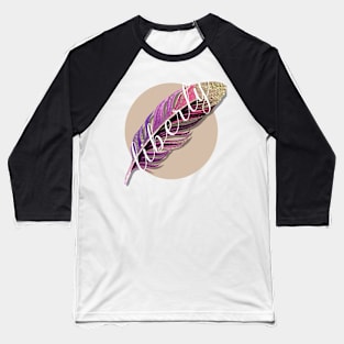 Feather Design Baseball T-Shirt